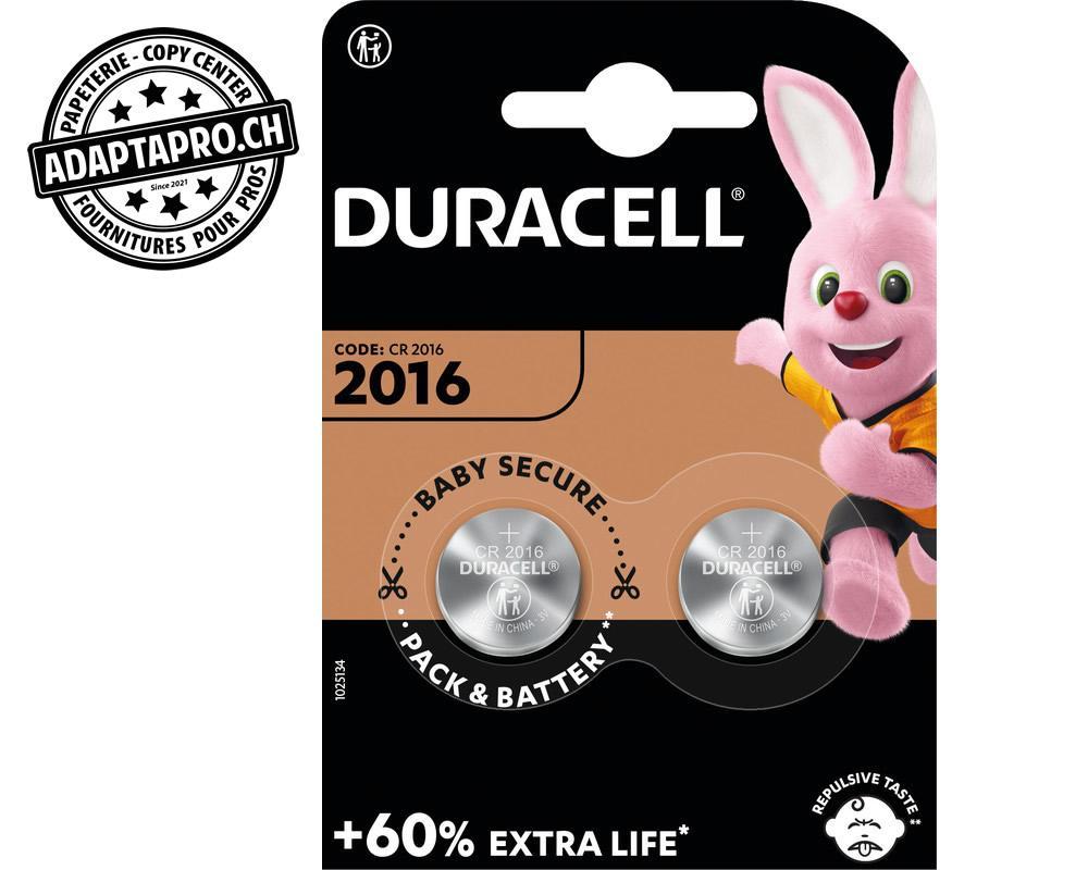 Duracell - DCL-2016 - Piles boutons au lithium DURACELL - CR2016 B2 - 2 pces