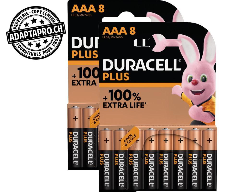 Duracell - DCL-LR03/MN2400-16 - Piles alcalines DURACELL Plus - Micro LR 03 - 1.5V AAA - 16 pces