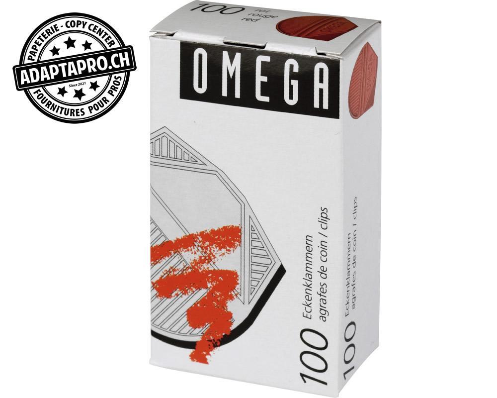 Omega - OMG-1350015.24 - Coins métalliques OMEGA - rouge métalisé - 100 pces