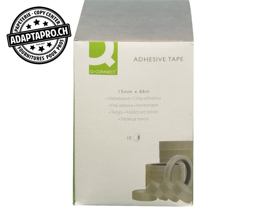 Q-Connect - KF01788 - Ruban adhésif Q-CONNECT - transparent - 15mm * 66m