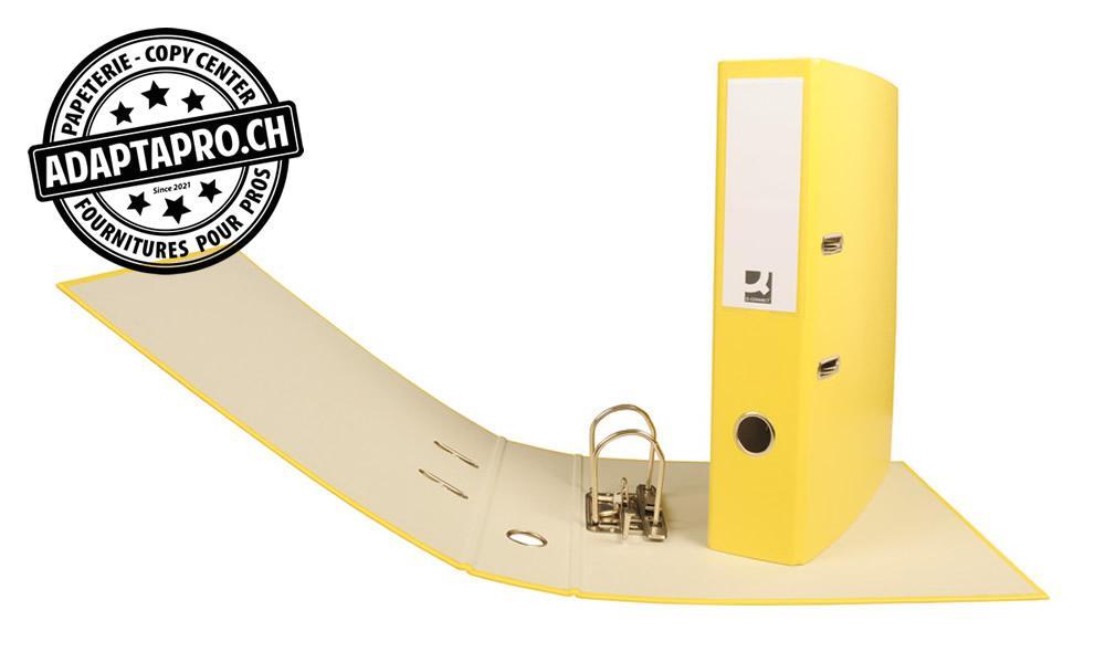 Q-Connect - KF04542 - Classeur Q-CONNECT - mécanisme à levier - A4 - dos 7cm - jaune