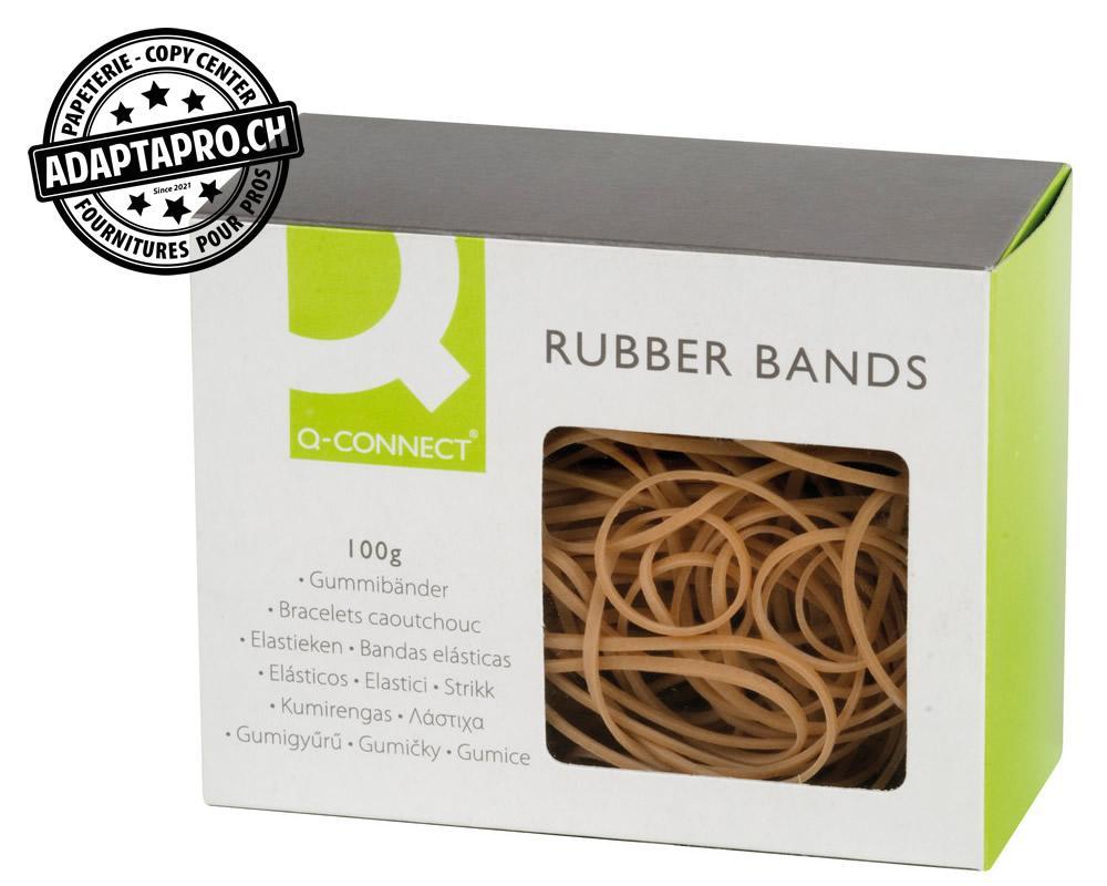 Q-Connect - KF10586 - Elastiques Q-CONNECT - n° 18 - 100g - 1.5 * 80mm