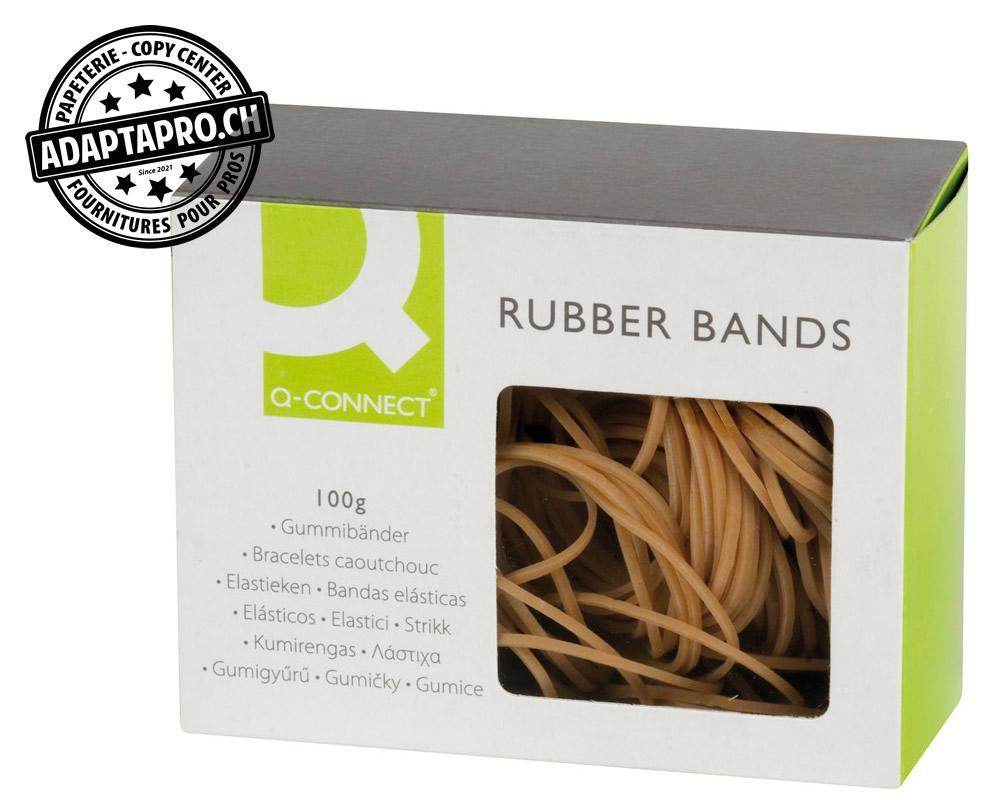Q-Connect - KF10666 - Elastiques Q-CONNECT - n° 24 - 100g - 1.5 * 150mm
