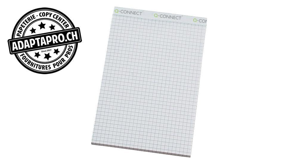 Q-Connect - KF18931 - Bloc-notes Q-CONNECT sans couverture - A6 - quadrillé 4mm - 100 feuilles