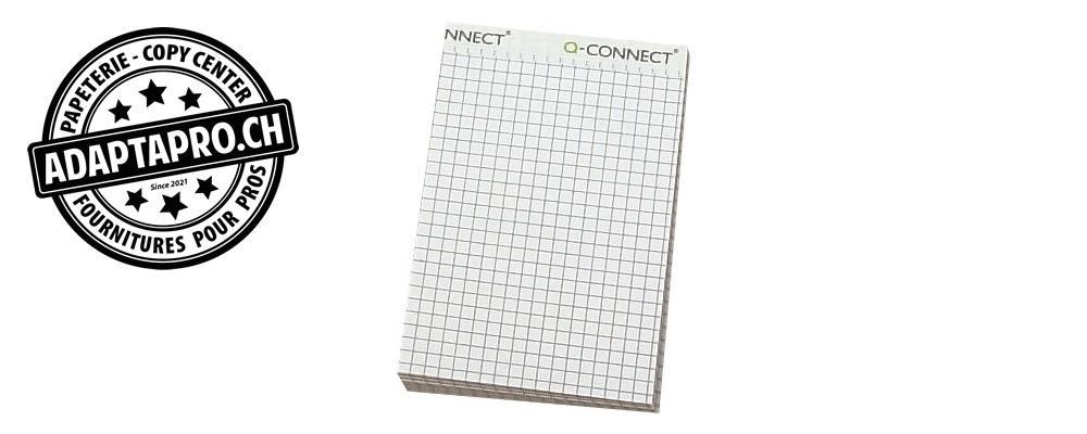 Q-Connect - KF18932 - Bloc-notes Q-CONNECT sans couverture - A7 - quadrillé 4mm - 100 feuilles