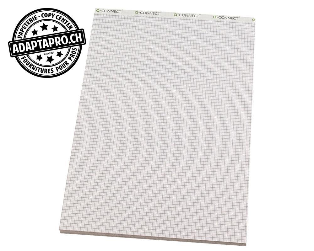 Q-Connect - KF18937 - Bloc-notes Q-CONNECT sans couverture - A4 - quadrillé 4mm - 100 feuilles