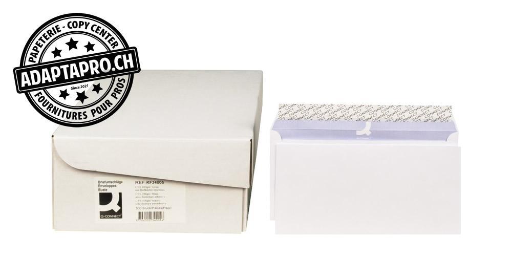 Q-Connect - KF34005 - Enveloppes Q-CONNECT - C6/5 - 100g - sans fenêtre - 500 pces