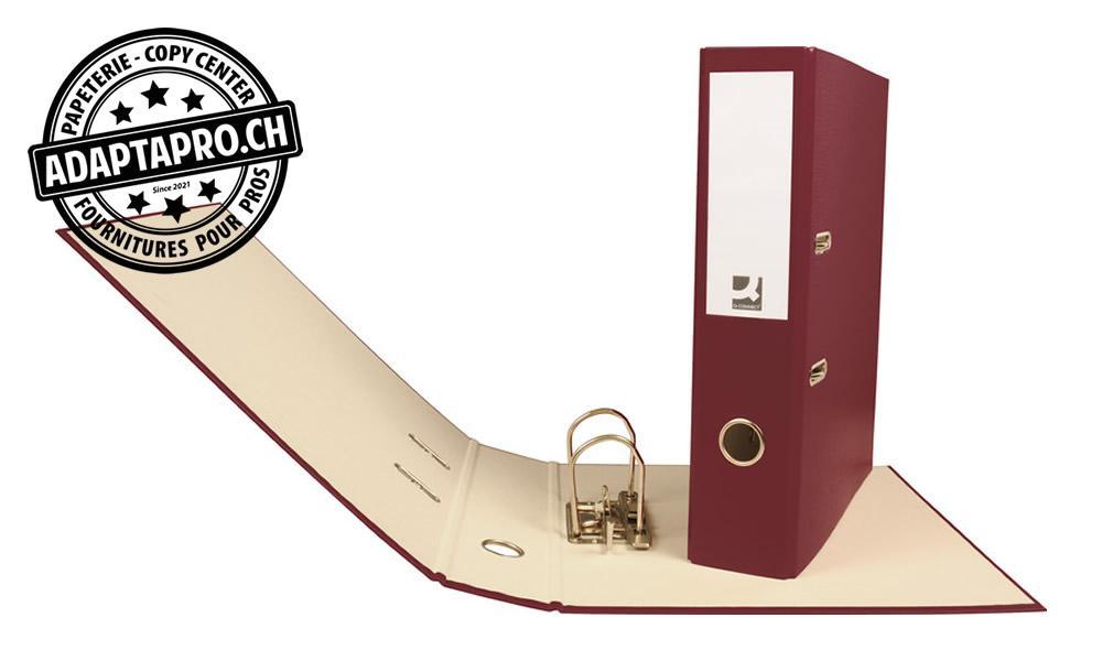 Q-Connect - KF97034 - Classeur Q-CONNECT - mécanisme à levier - A4 - dos 7cm - bordeaux