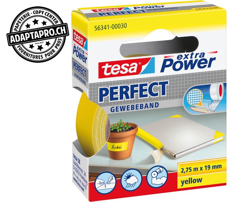 Tesa - TESA-56341-00030 - Ruban toilé TESA extra Power Perfect - 19mm * 2.75m - Jaune