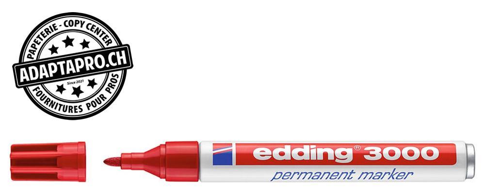 Edding - ED-000554-002 - Marqueur permanent - EDDING 3000 - 002 - rouge