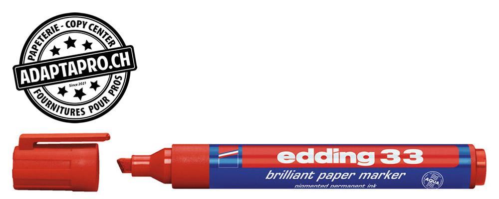 Edding - ED-000588-002 - Marqueur permanent - EDDING 33 - 002 - rouge