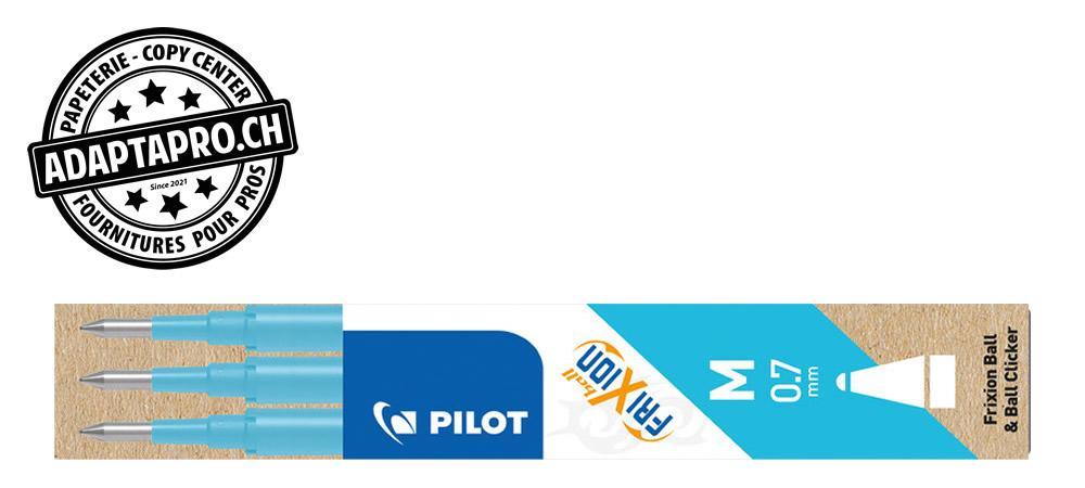 Pilot - PIL-BLS-FR7-LB-S3 - Recharge pour stylo - PILOT FRIXION Ball/Clicker - 0.7 - 3 pces - bleu clair
