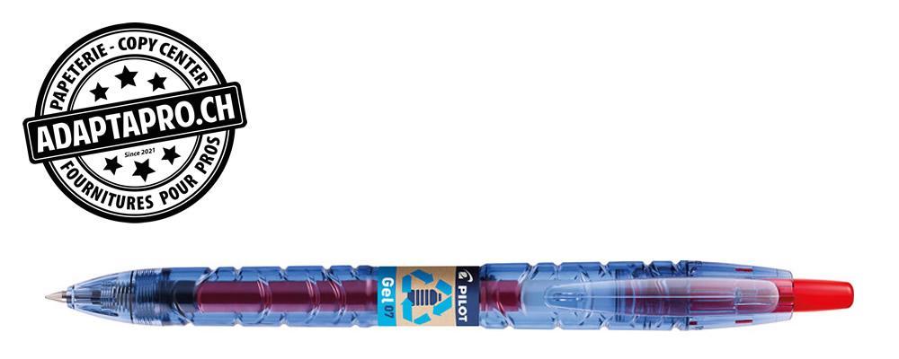 Pilot - PIL-BL-B2P-7-R-BG-FF - Stylo en plastique recyclé - PILOT BeGREEN - B2P - Gel 0.7 - rouge