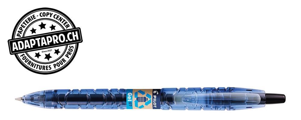 Pilot - PIL-BL-B2P-7-B-BG-FF - Stylo en plastique recyclé - PILOT BeGREEN - B2P - Gel 0.7 - noir