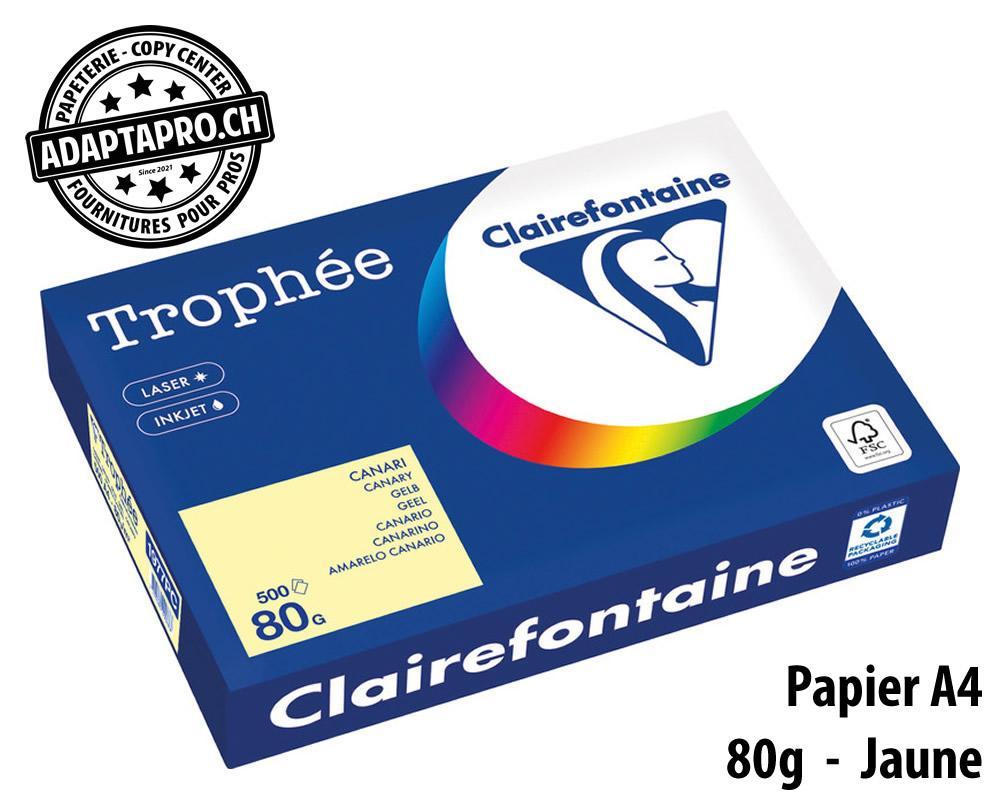Clairefontaine - CLF-1977PC - Papier universel CLAIREFONTAINE Trophée couleur - A4 80g - 500 flles - jaune