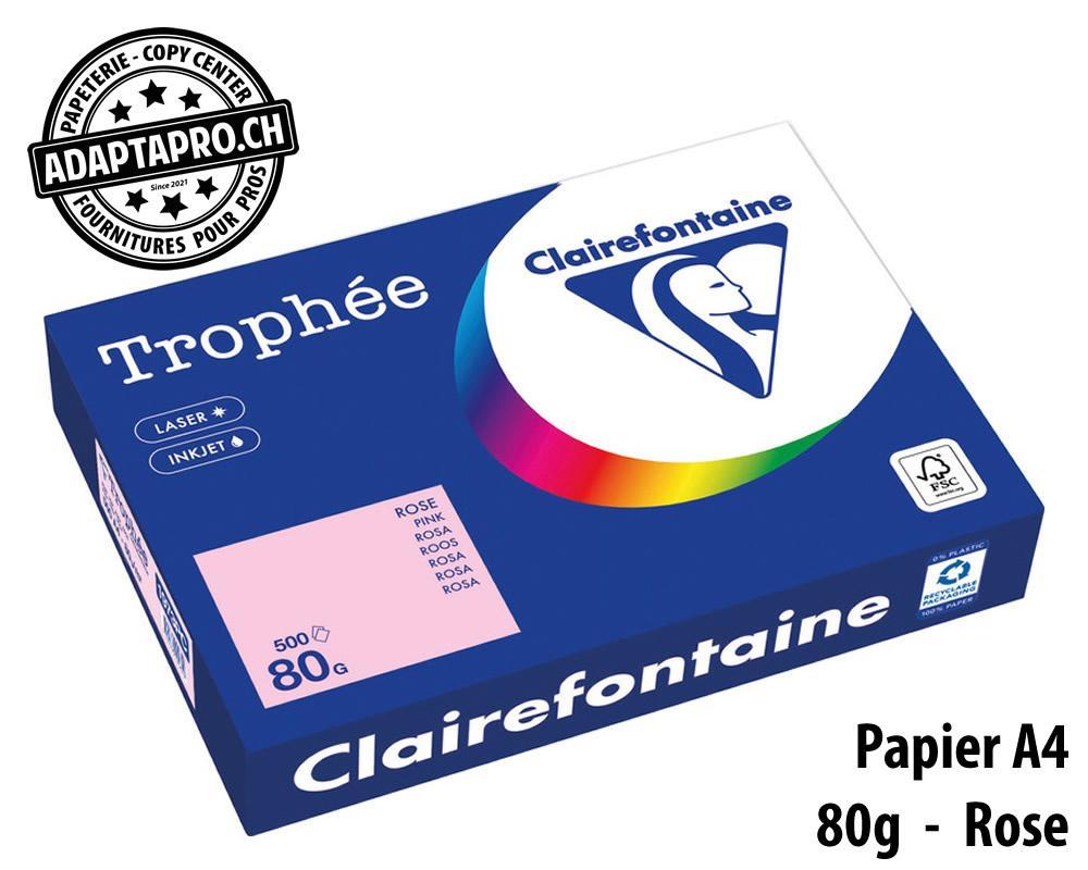 Clairefontaine - CLF-1973PC - Papier universel CLAIREFONTAINE Trophée couleur - A4 80g - 500 flles - rose