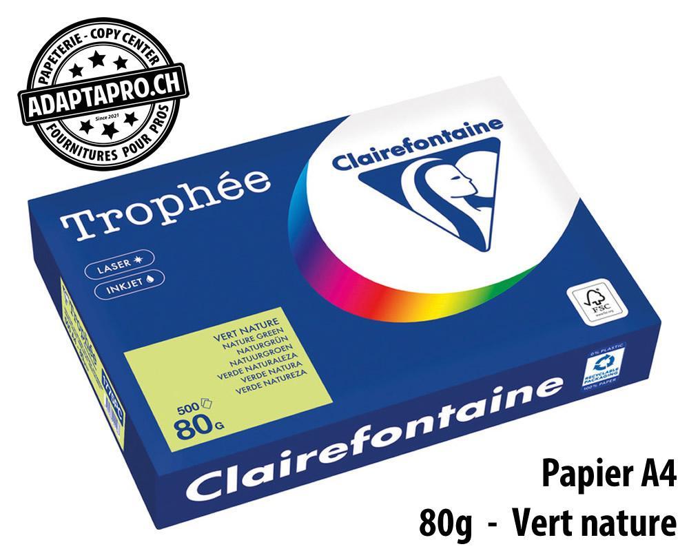 Clairefontaine - CLF-1775PC - Papier universel CLAIREFONTAINE Trophée couleur - A4 80g - 500 flles - vert nature