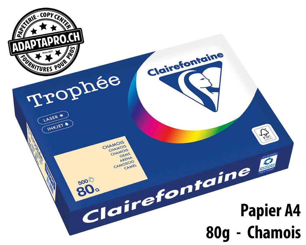Clairefontaine - CLF-1787PC - Papier universel CLAIREFONTAINE Trophée couleur - A4 80g - 500 flles - chamois