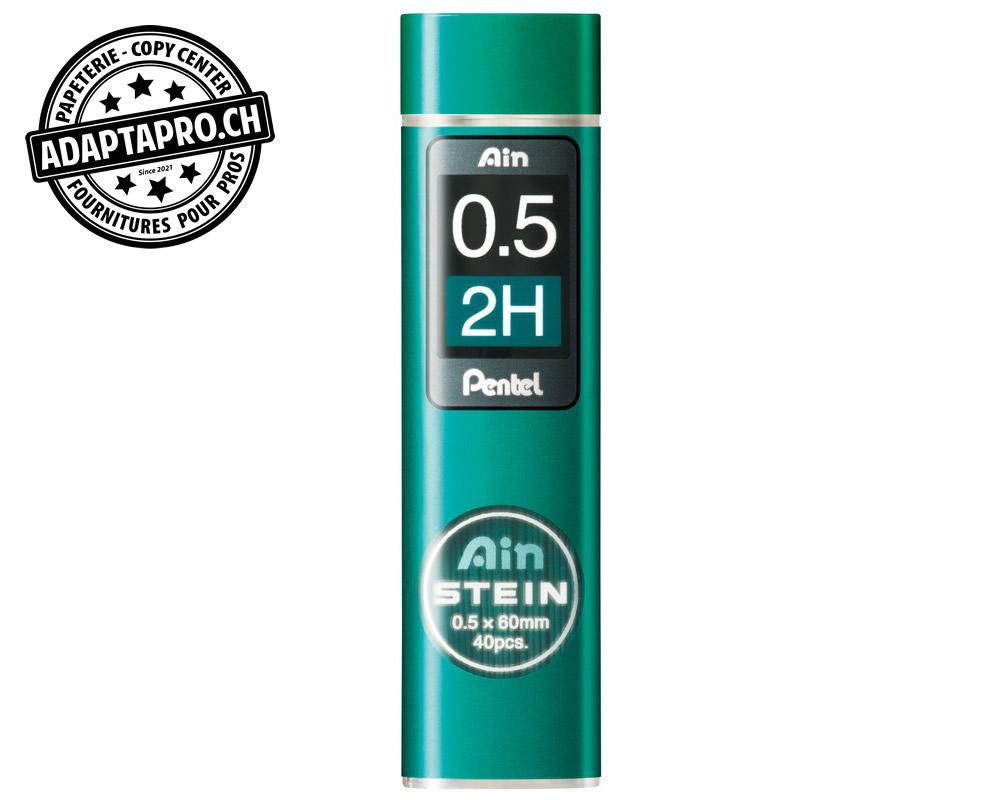 Pentel - PEN-C275-2HO - Mines graphite PENTEL AinStein - 0.5mm - 2H - 40 pces