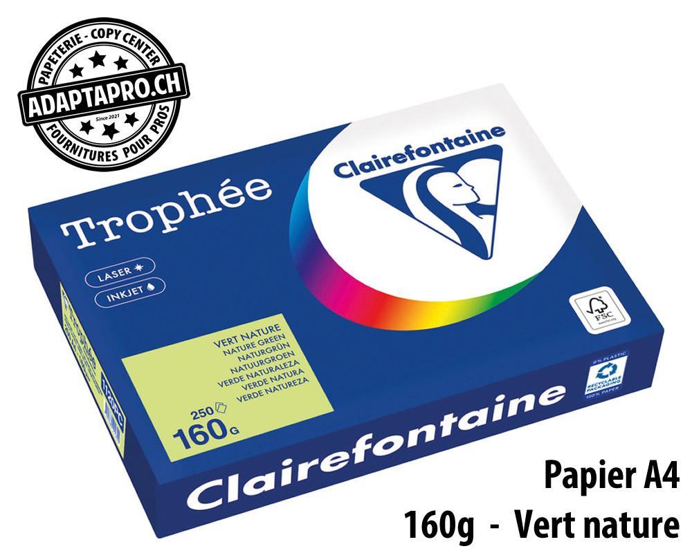 Clairefontaine - CLF-1120PC - Papier universel CLAIREFONTAINE Trophée couleur - A4 160g - 250 flles - vert nature