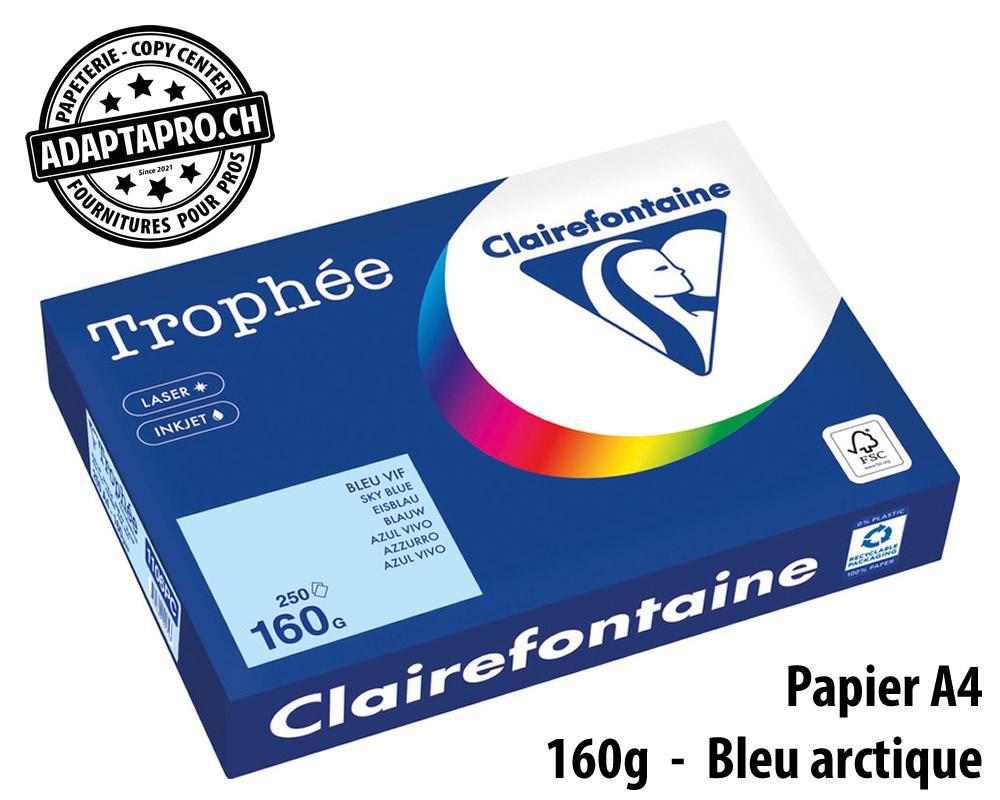 Clairefontaine - CLF-1106PC - Papier universel CLAIREFONTAINE Trophée couleur - A4 160g - 250 flles - bleu arctique