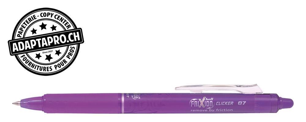 Pilot - PIL-BLRT-FR7-PU - Stylo effaçable - PILOT FRIXION Ball Clicker - 0.7 - lilas