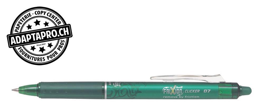 Pilot - PIL-BLRT-FR7-G - Stylo effaçable - PILOT FRIXION Ball Clicker - 0.7 - vert