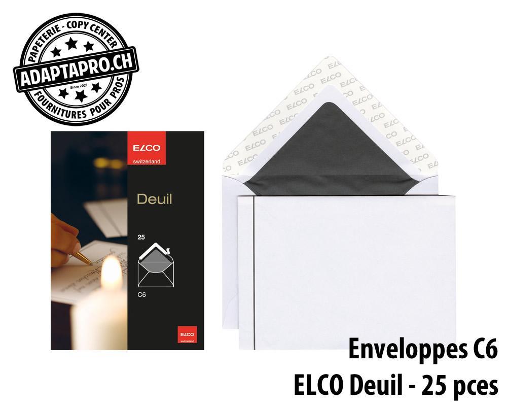 Elco - ELC-79818.12 - Enveloppes de condoléances ELCO Deuil - C6 - 25 pièces