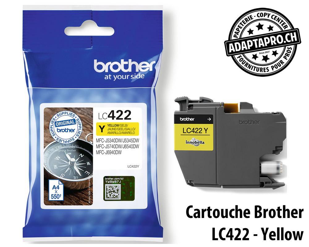Brother - BRO-LC422Y - Cartouches d'encre/têtes d'impression BROTHER - LC-422Y - YELLOW