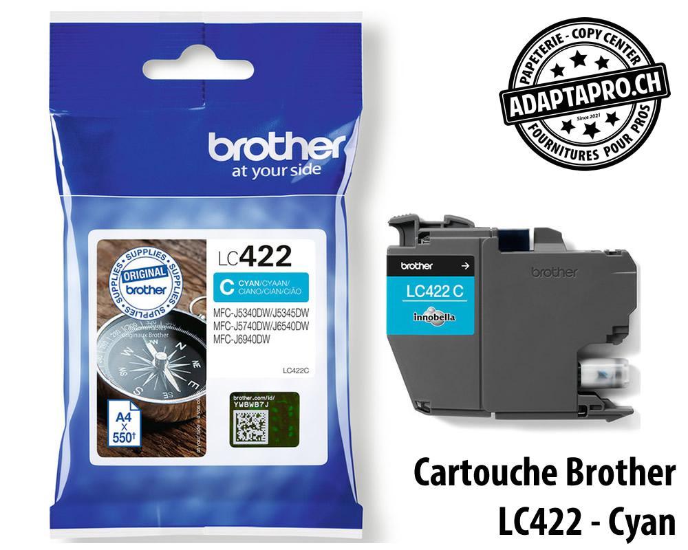 Brother - BRO-LC422C - Cartouches d'encre/têtes d'impression BROTHER - LC-422C - CYAN
