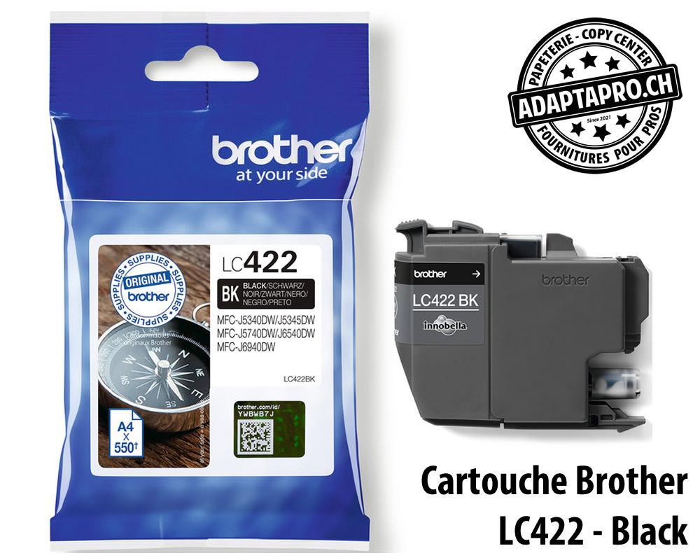 Brother - BRO-LC422BK - Cartouches d'encre/têtes d'impression BROTHER - LC-422BK - BLACK