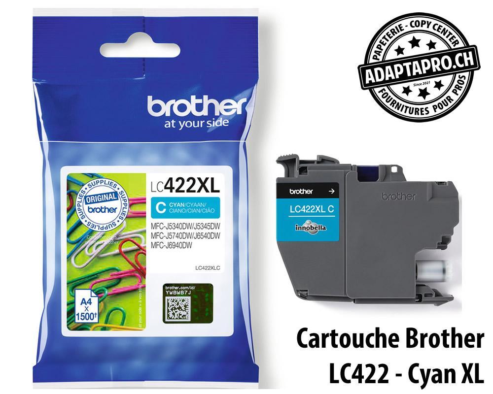 Brother - BRO-LC422XLC - Cartouches d'encre/têtes d'impression BROTHER - LC-422XLC - CYAN XL