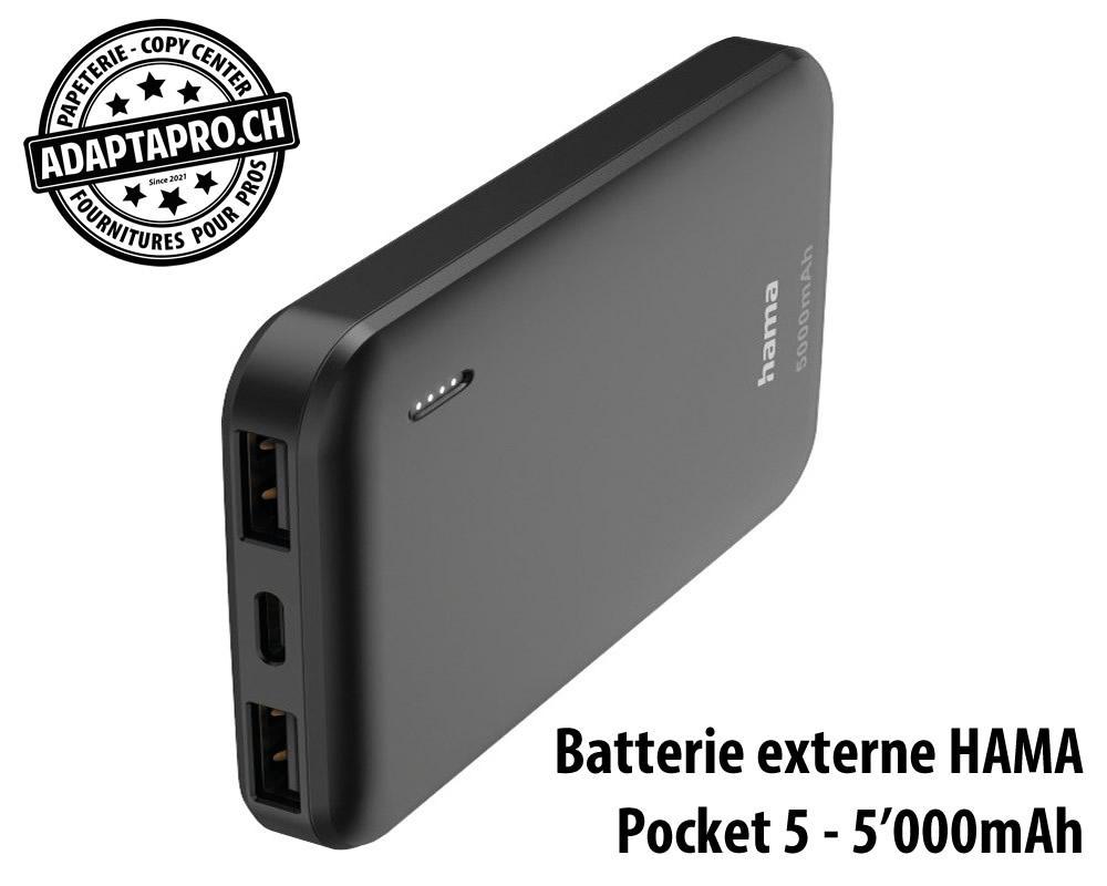 Hama - HAM-201707 - Batterie externe HAMA Pocket 5 - 5'000mAh