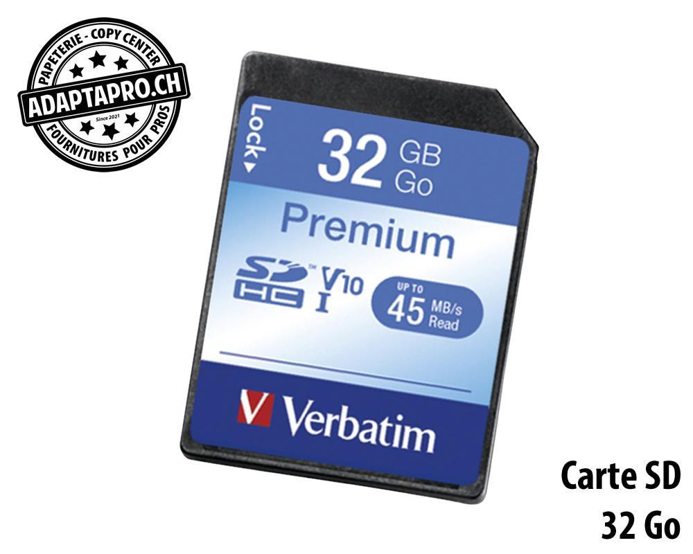 Verbatim - VBT-43963 - VERBATIM SDHC Card Class 10 Premium - 32Go