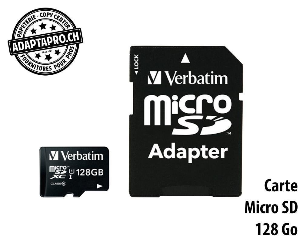 Verbatim - VBT-44085 - VERBATIM Micro SDXC Card Class 10 - 128Go