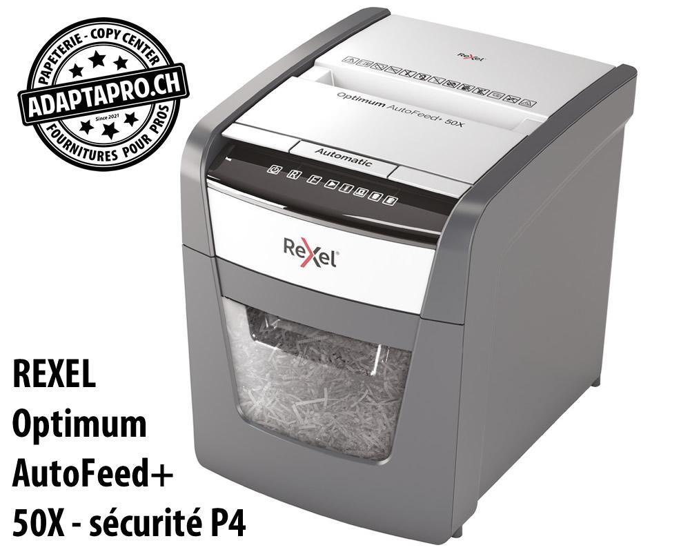 Rexel - REX-2020050XCH - Destructeur de documents REXEL® Optimum AutoFeed+ 50X - sécurité P4