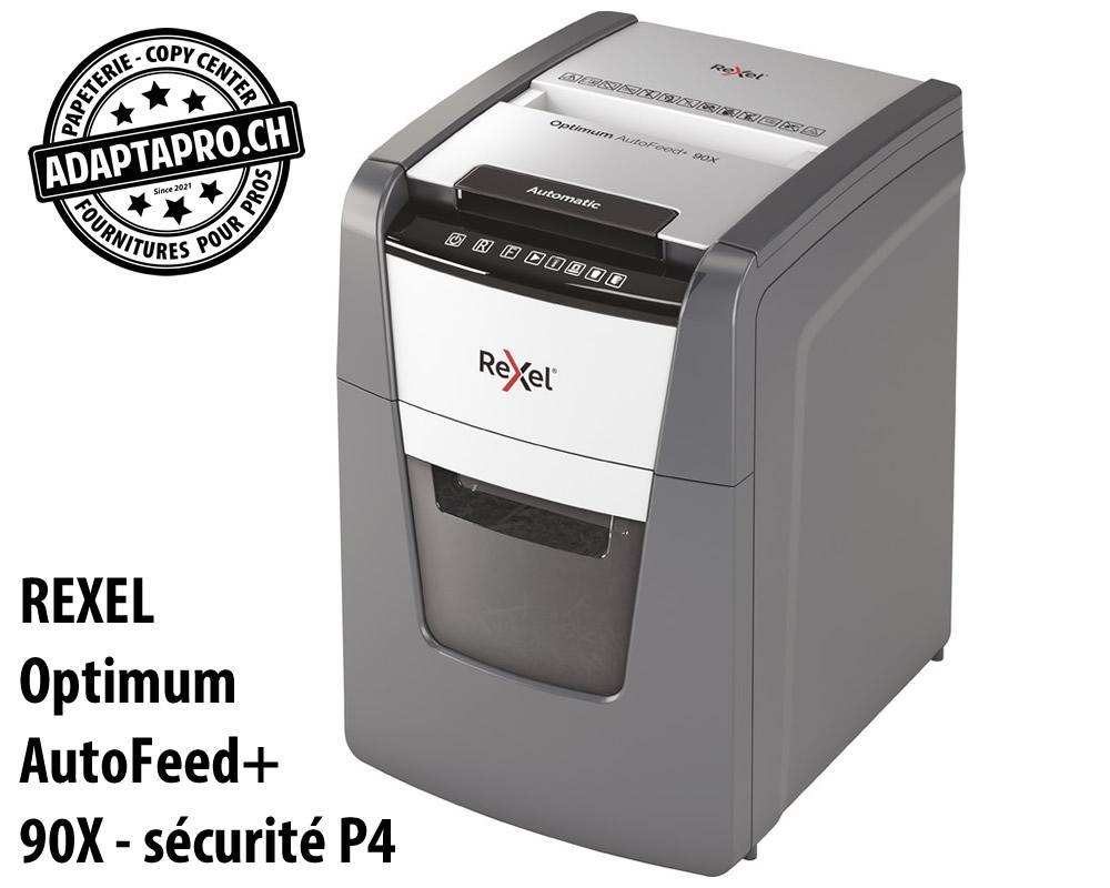 Rexel - REX-2020090XCH - Destructeur de documents REXEL® Optimum AutoFeed+ 90X - sécurité P4