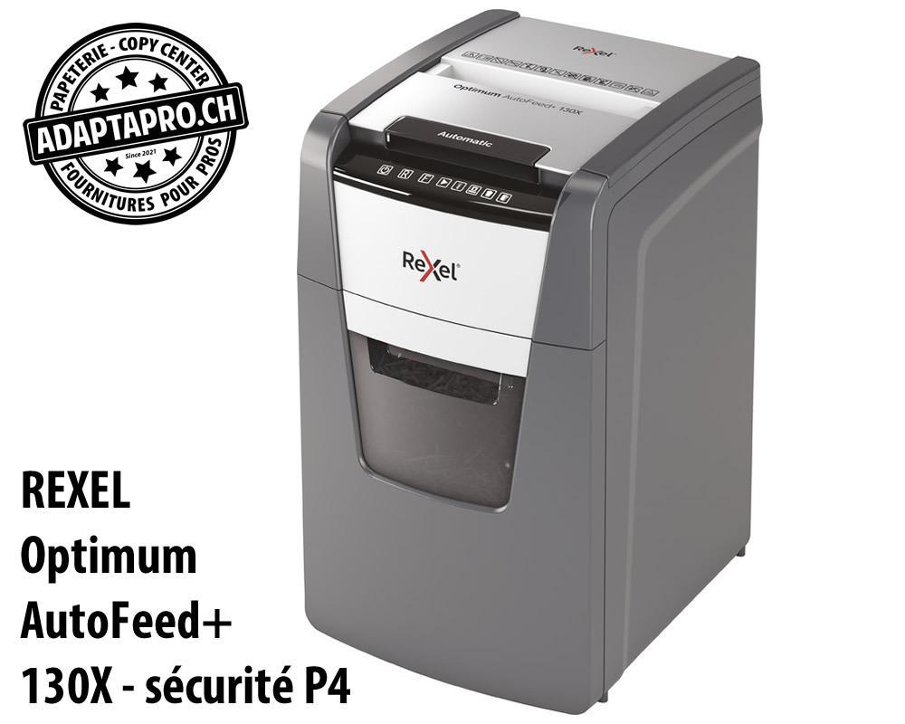 Rexel - REX-2020130XCH - Destructeur de documents REXEL® Optimum AutoFeed+ 130X - sécurité P4