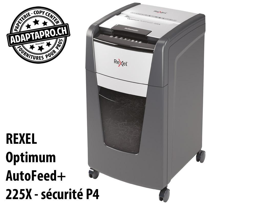 Rexel - REX-2020225XCH - Destructeur de documents REXEL® Optimum AutoFeed+ 225X - sécurité P4