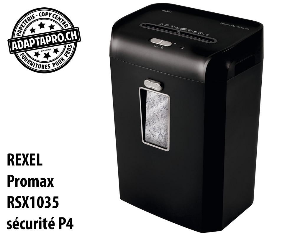 Rexel - REX-2104585CH - Destructeur de documents REXEL® Promax RSX1035 - sécurité P4