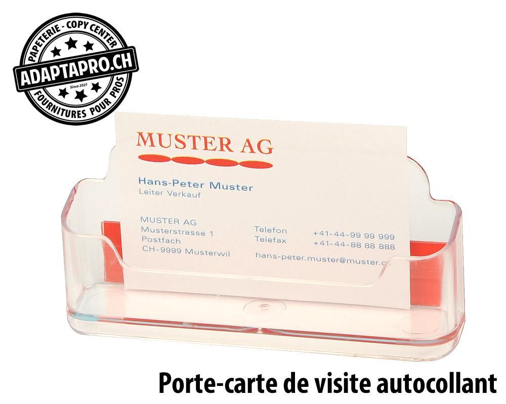 Bo Office - BOOF-DB285 - Porte-carte de visite BoOffice autocollant en PS - transparent