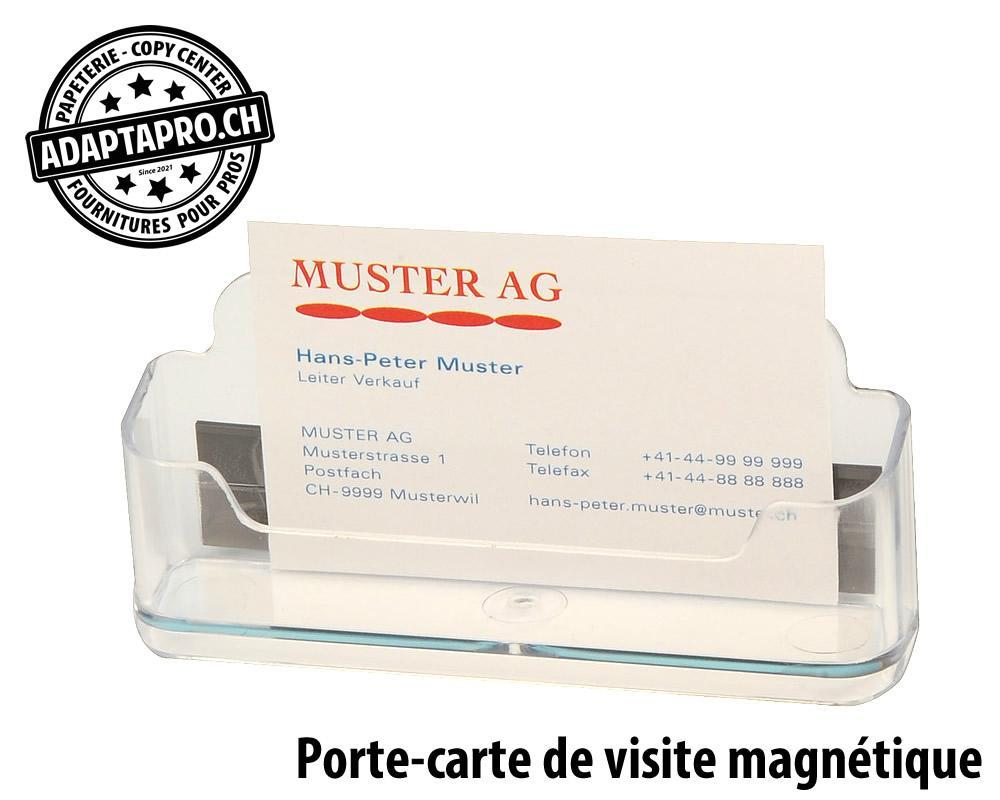 Bo Office - BOOF-DB286 - Porte-carte de visite BoOffice magnétique en PS - transparent