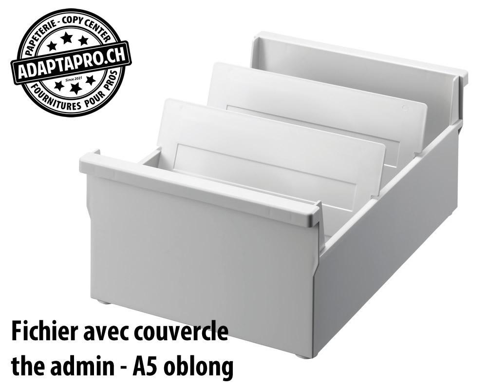 Helit - HLIT-H6201382 - Fichier sans couvercle HELIT the admin - A5 oblong - gris clair