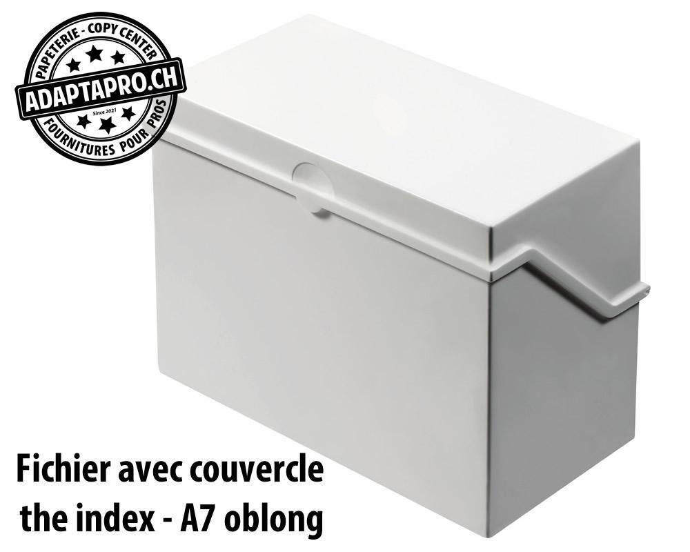 Helit - HLIT-H6214782 - Fichier avec couvercle HELIT the index - A7 oblong - gris clair