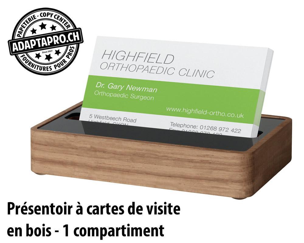 Sigel - SIG-VA200 - Présentoir pour cartes de visite SIGEL bois - 1 compartiment