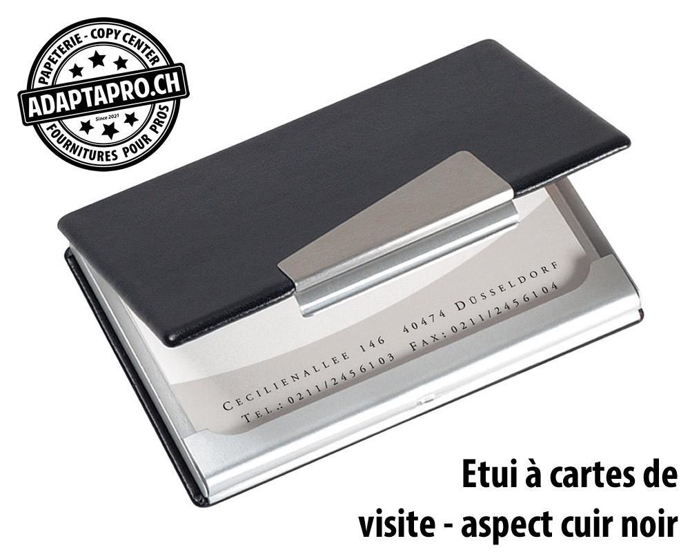 Sigel - SIG-VZ131 - Etui pour cartes de visite SIGEL aspect cuir noir