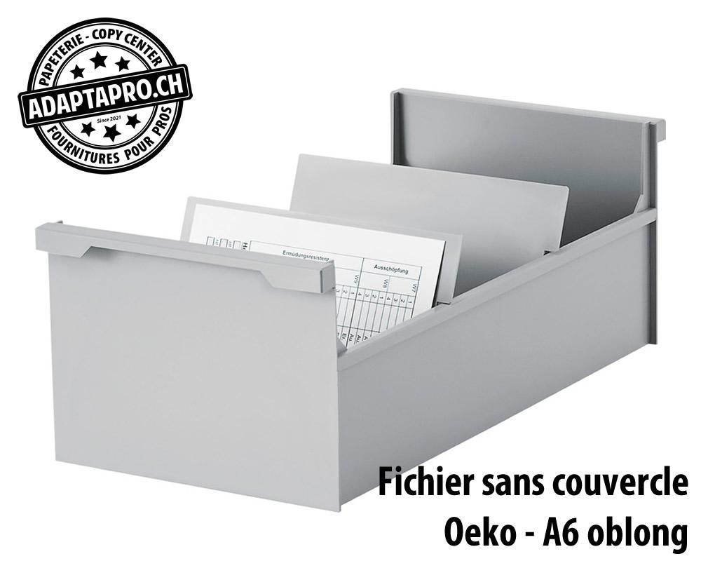 Styro - STY-30-0632.85 - Fichier sans couvercle STYRO Oeko - A6 oblong - gris