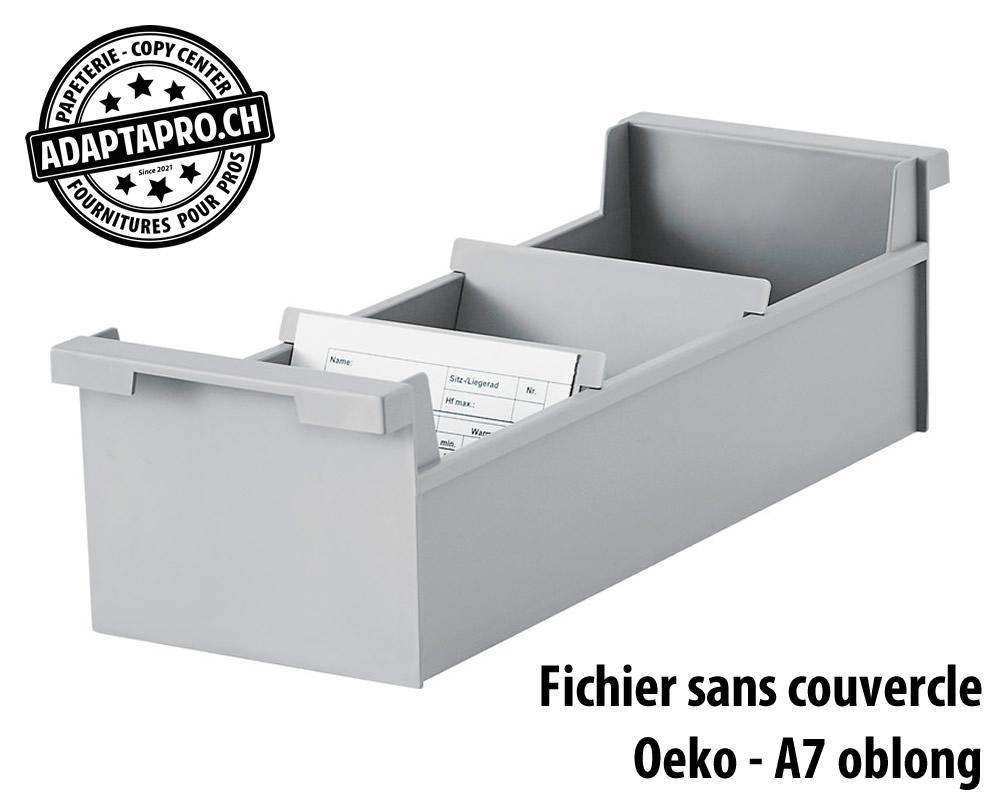 Styro - STY-30-0732.85 - Fichier sans couvercle STYRO Oeko - A7 oblong - gris