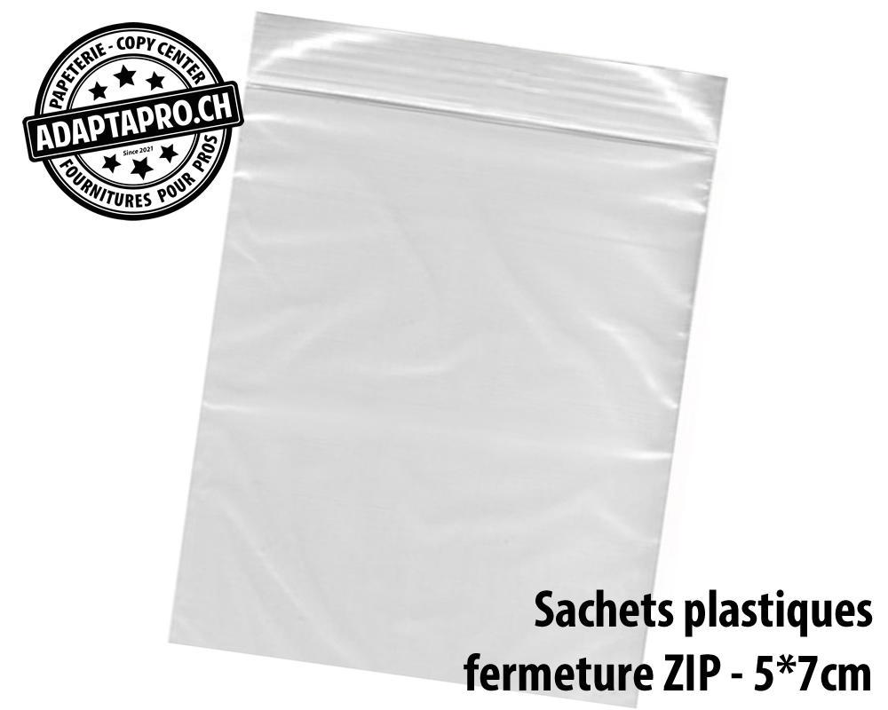 AdaptaPro - GripBag-0507 - Sachets plastiques - fermeture ZIP - 50* 70mm (l*h) - 100 pces