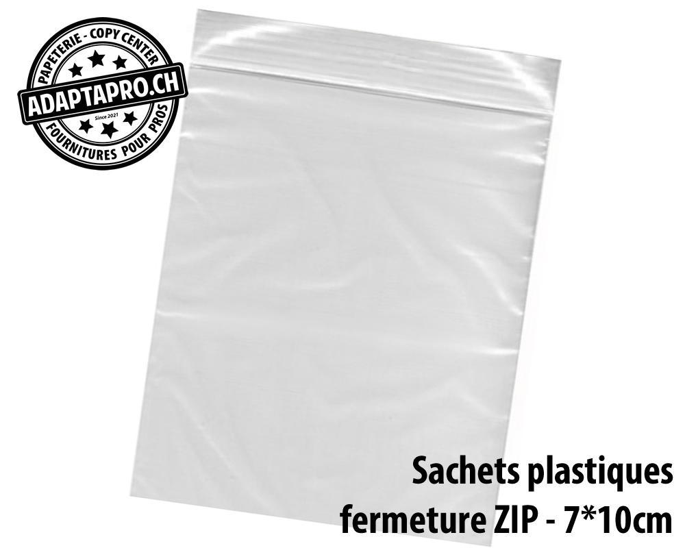 AdaptaPro - GripBag-0710 - Sachets plastiques - fermeture ZIP - 70*100mm (l*h) - 100 pces